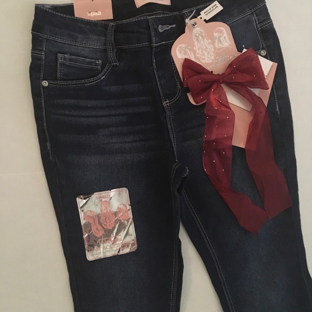 Squeeze Dark Blue Flare Jeans